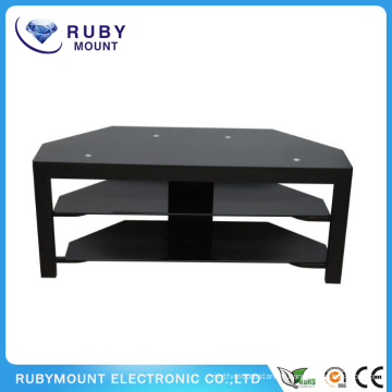 Design de coin 50 pouces Black TV Stand Cheap